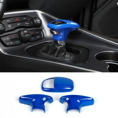 Niebieska Nakładka na Gałkę Zmiany Biegów do Dodge Challenger Charger 15+/Durango 18+