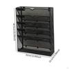 5 Pocket Wall File Holder Mounted Paper Folder Sturdy Space Saving Multifunctional