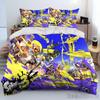 S-Splatoon Game Gamer Cartoon Duvet Cover Set HD Comforter Cover for Kids Bedding Sets Bedclothes Bedroom Decor