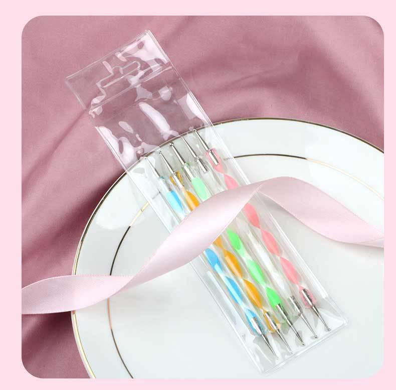 5-Piece Double-Headed Nail Art & Polymer Clay Dotting Tool Set