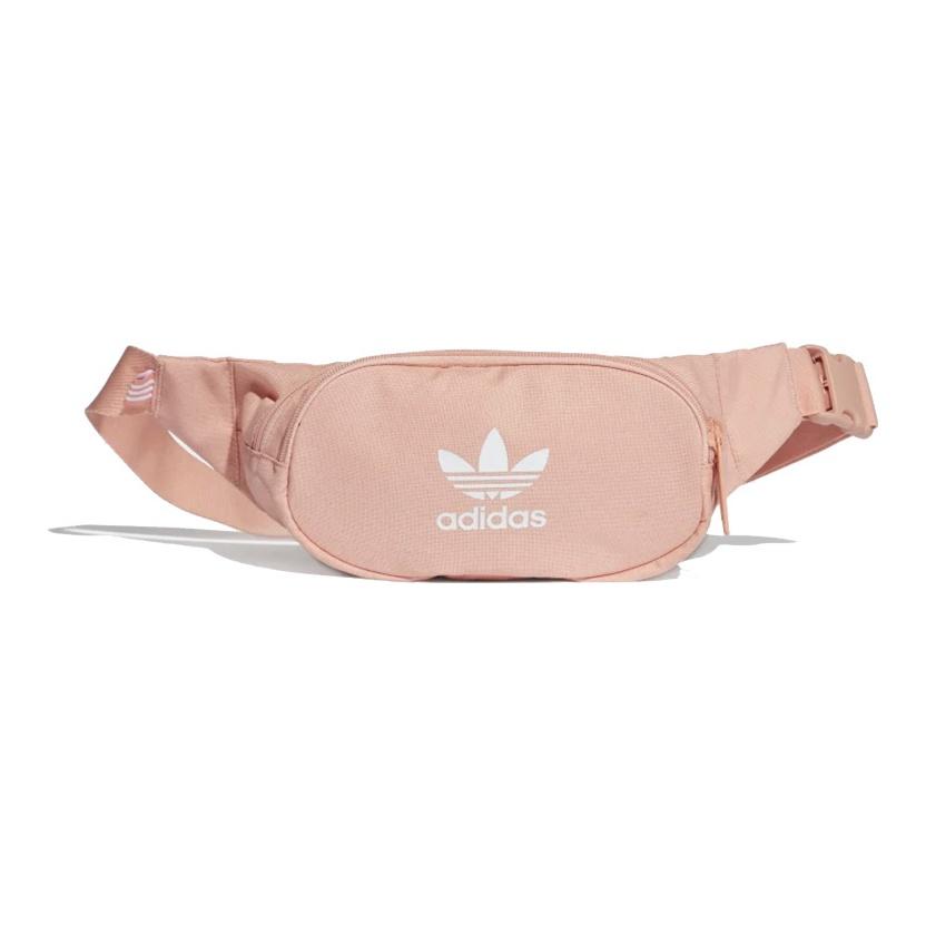 Adidas Originals Essential Large Logo Sports Casual Polyester Waist Bag Chest Bag Shoulder Crossbody Bag Unisex Bags Pink DV2401 Pink