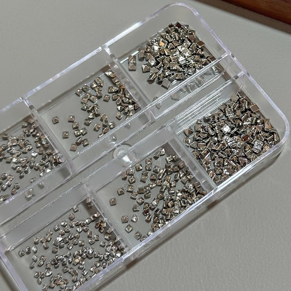 Metal Spike Studs Nail Art Sequins Set Silver DIY Nail Embellishments  Manicure Accessories
