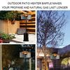 Patio Effective Heater Reflector Shield, Heat Focusing Reflector For Round Natural Gas And Propane Patio Heaters Outdoor