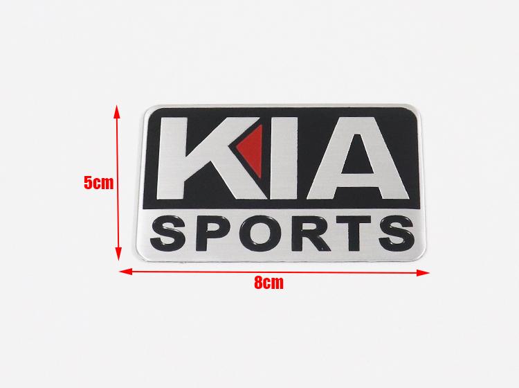 AANQ1 1pcs 3D Car Logo Aluminum Sticker Fender Side Rear Bumper Tail Door Trunk Sticker Emblem Sticker Styling Accessories For KIA