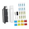 8 Way Fuse Box Heat Shrink Connector with Transparent Cover Blade Fuses Blade Fuse Block Holder for Yacht Automobiles