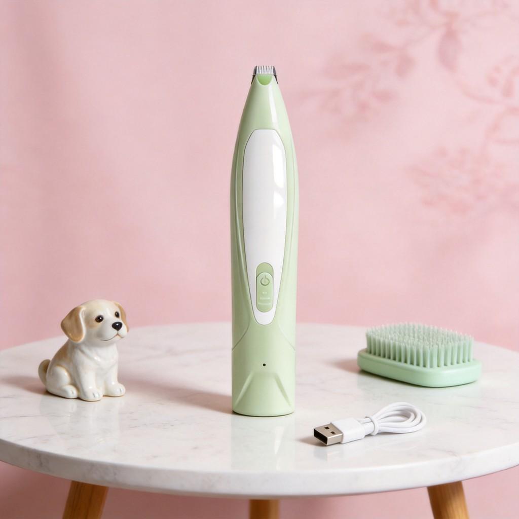 Dog Paw Hair Trimmer Electric Grooming Tool With Led Light For Home Use