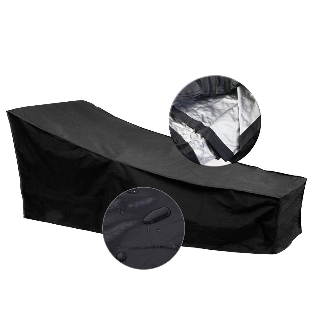 210D Waterproof Outdoor Lounge Chair Cover 210x75x80 40cm with Windproof Buckle