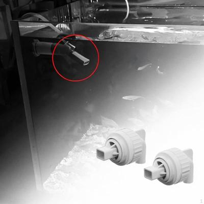 2 Duckbill Nozzle Connectors for Aquarium Water Outlets, Rotatable Plumbing Parts