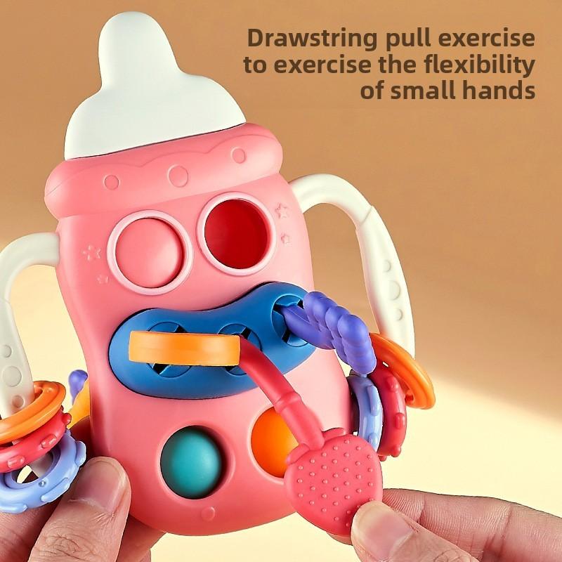 Baby Pull And Grip Toy With Soft Silicone Material For Infant Hand Development