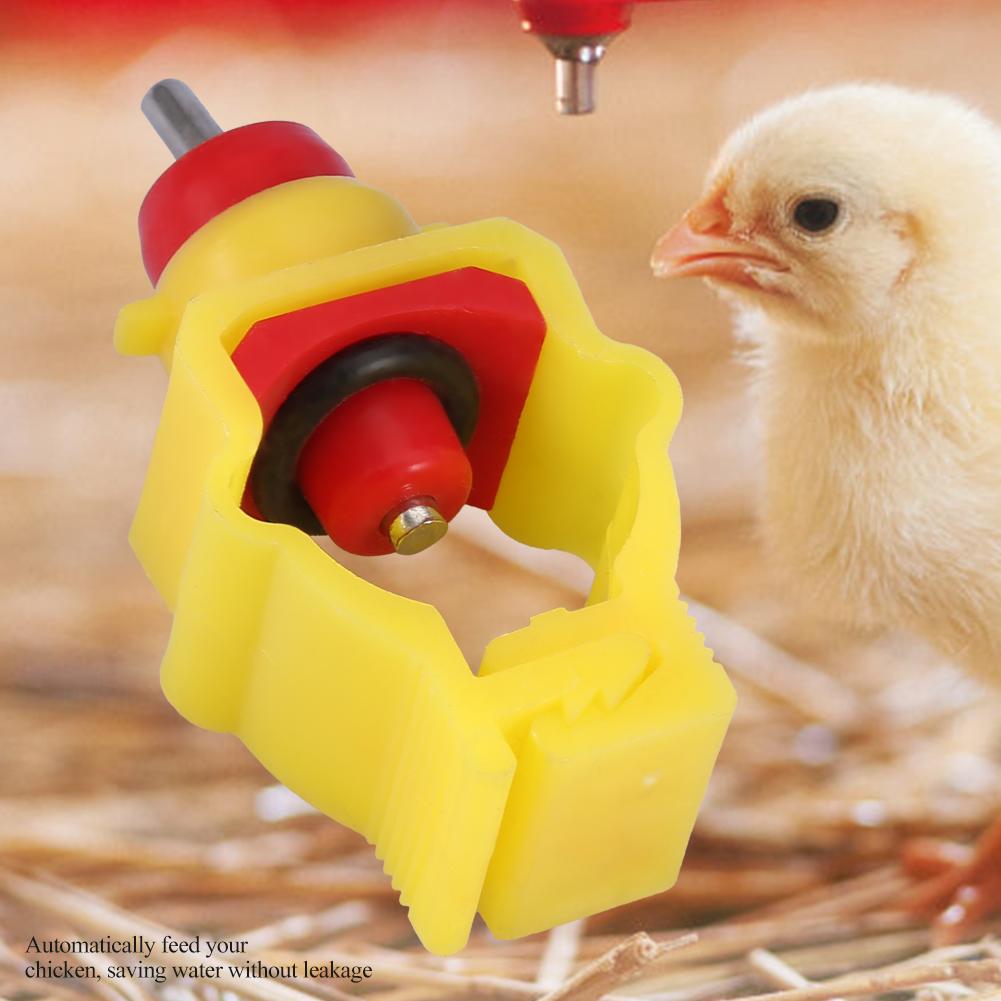 20pcs/pack Automatic Chicken Feeder Nipples   Poultry Water Drinking Dispenser for 20mm Pipe
