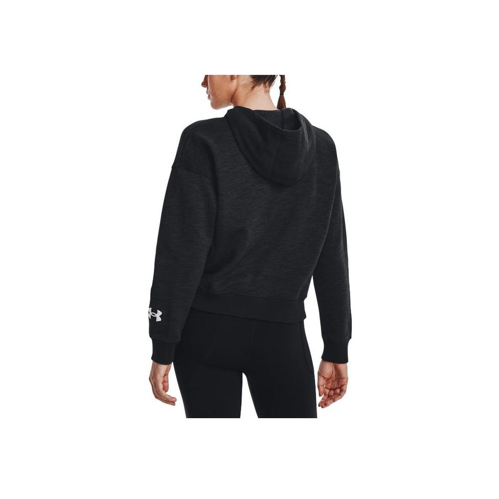 Under Armour Dámská mikina s dlouhým rukávem a potiskem písmen Cropped Černá 1374107-001