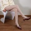 Women See Through Fishnet Mesh Pantyhose Stockings Aesthetic Elegant Hollowed Out Plant Flower Patterned Tights Leggings