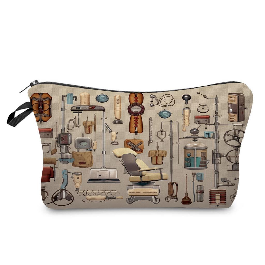 Women Medical Series Print Cosmetic Bag Toiletries Organize Travel Storage Case 6409