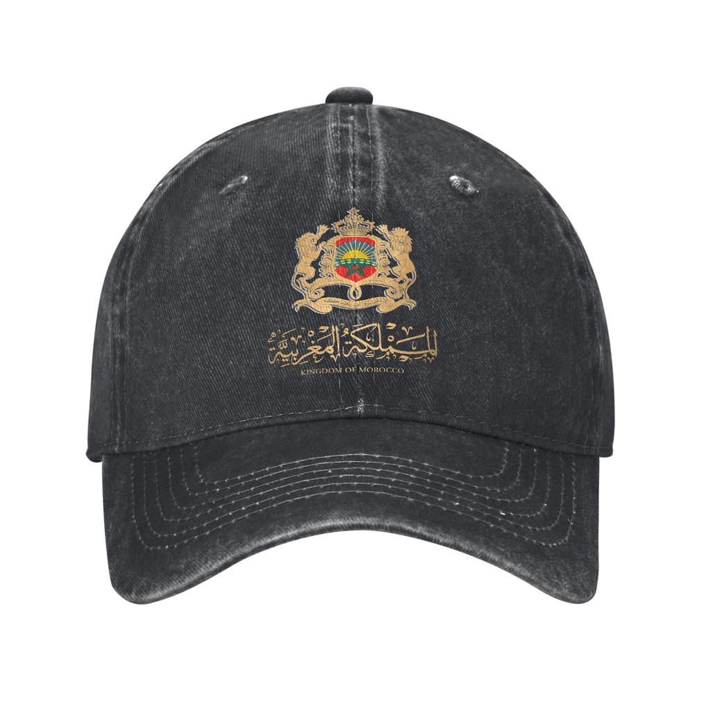Morocco Flag Washed Baseball Cap Trendy Sun Trucker Hat Spring Women Men Tennis Skate Baseball Caps