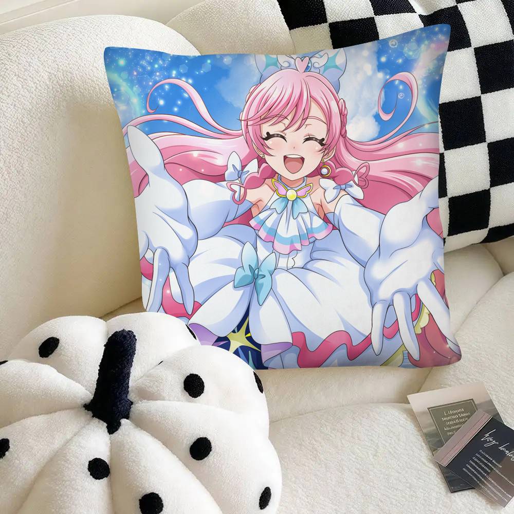 Hirogaru Sky Precure Cure Prism Pillow Case Fashion Square Pillowcase Bedroom Sofa Room Ins Decoration Leisure