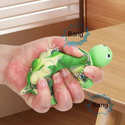 Blasenschalen-Schildkröte Stressball Silikon Stressabbau Schildkröte Knet-Sensorikspielzeug Tierform Handtherapie Übung Fidget-Spielzeug