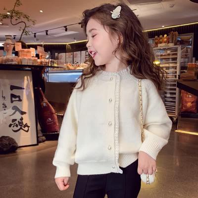Girls' French Style Knit Cardigan