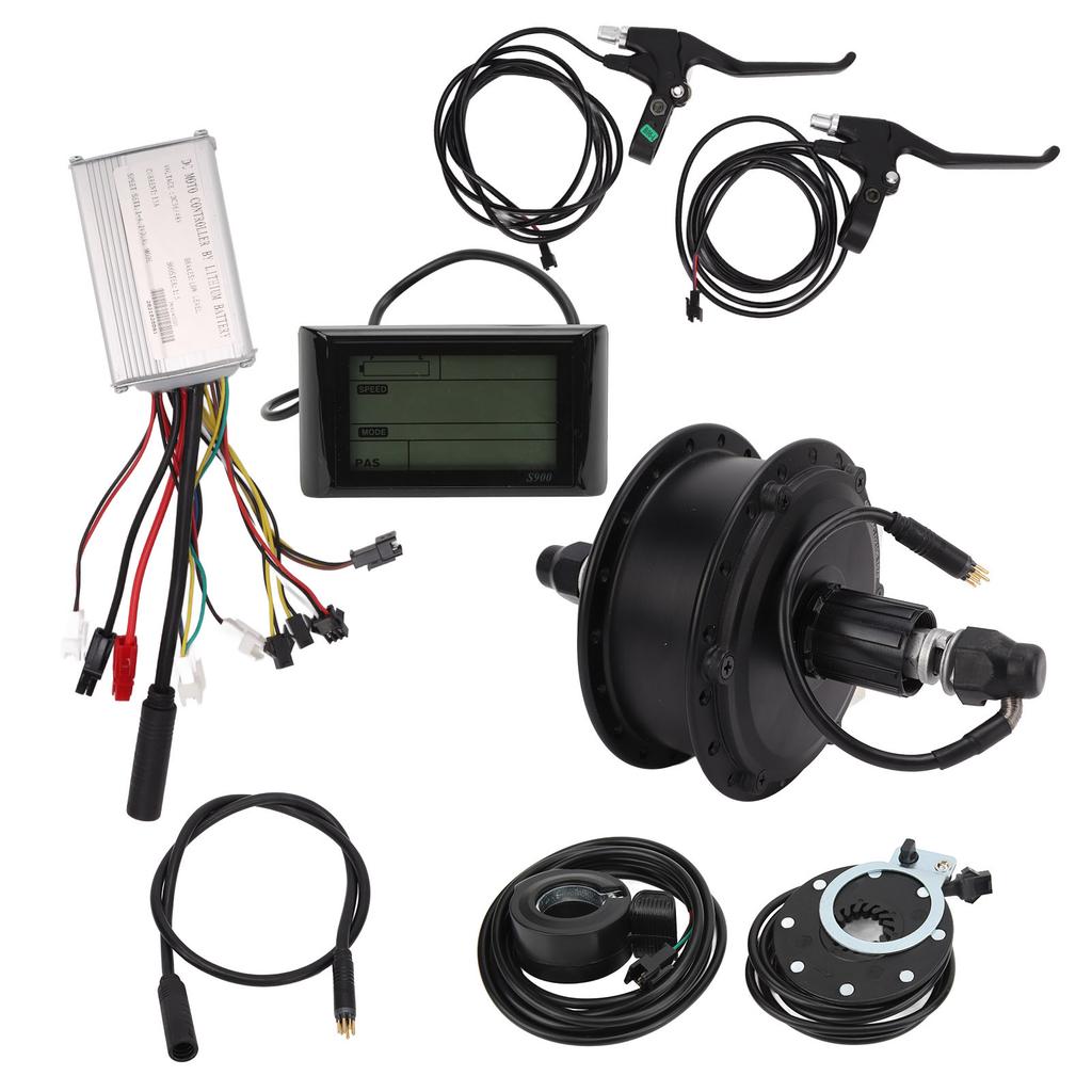 48V 250W Electric Bike Rear Drive Flywheel Motor Kit with Controller S900 Meter Shifter Assist Sensor Brake HandleFits