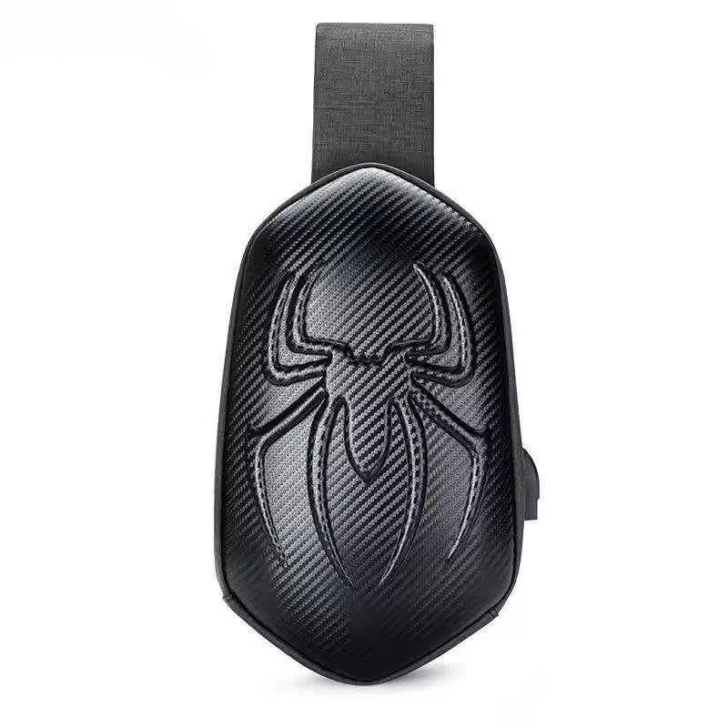 Running Chest Bag for Men USB Charging Fashion Streetwear Sling Pack Crossbody Motor Cycling Backpack