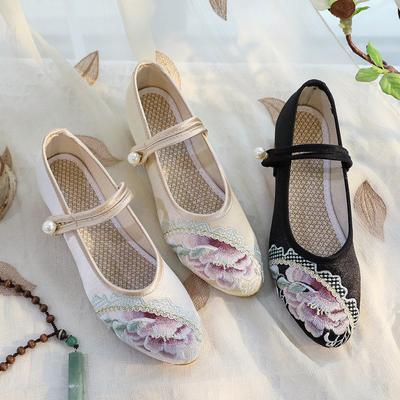 Ice Jade 2024 Summer Embroidered Retro Women's Shoes In Ethnic Chinese Style