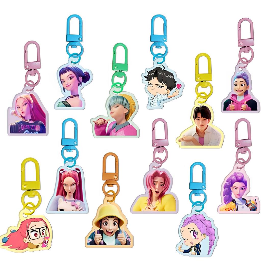 Girls Anime Pendant Keychain Holder Car Keychain Mobile Phone Bag Pendant Cute Kawaii