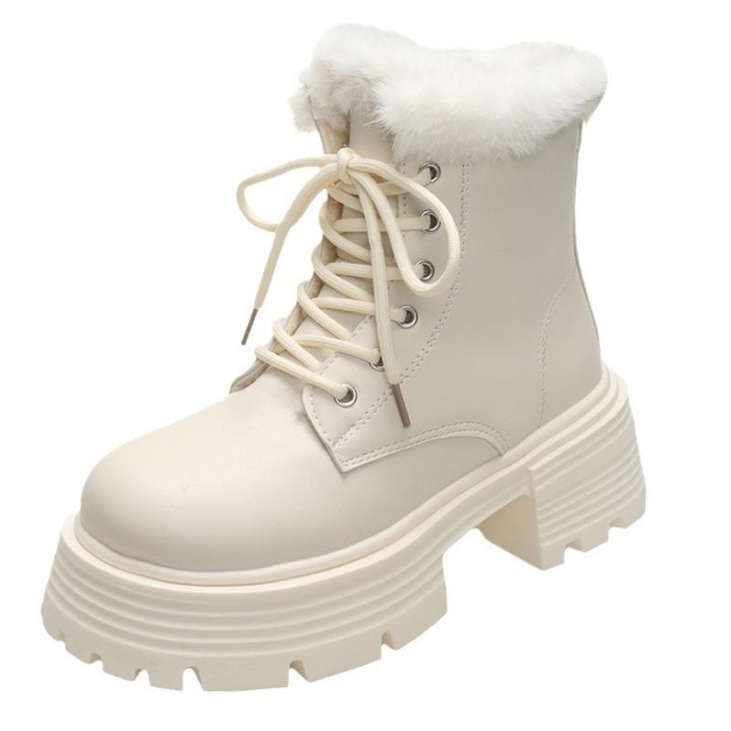 Mote Nye Designer Fløyel Varm Snøstøvler for Kvinner Vinter Myksålede Dame Bomullssko Mote Casual Platform Ankelstøvletter Dame