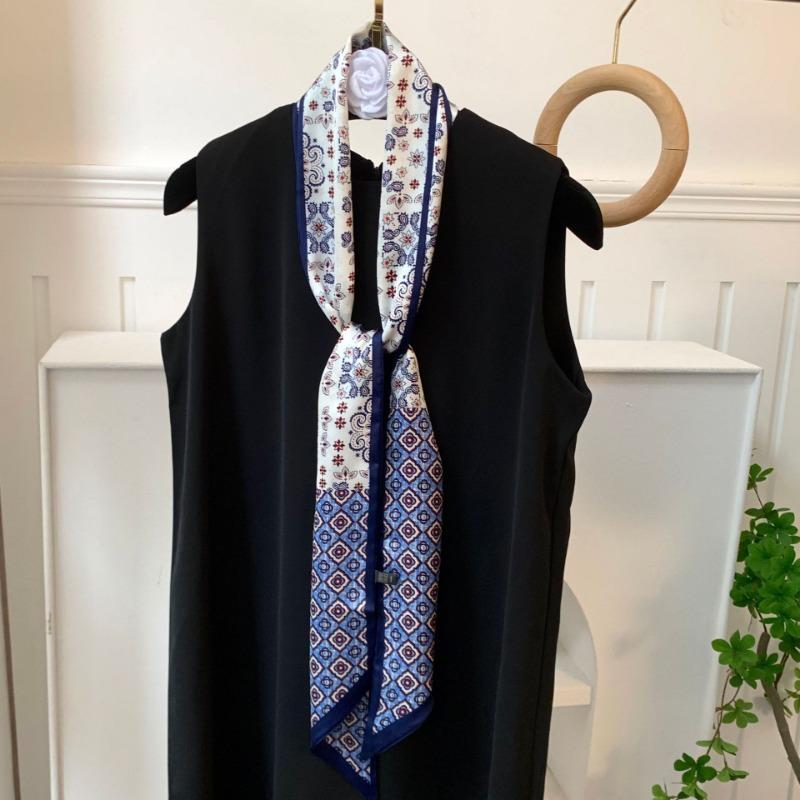 Silk Scarf, Long Strip, Versatile Shirt, Neck Protection, Scarf, Silk Scarf, Multi-purpose Headscarf, Headband, Hair Tie, Decorative Waist Belt.