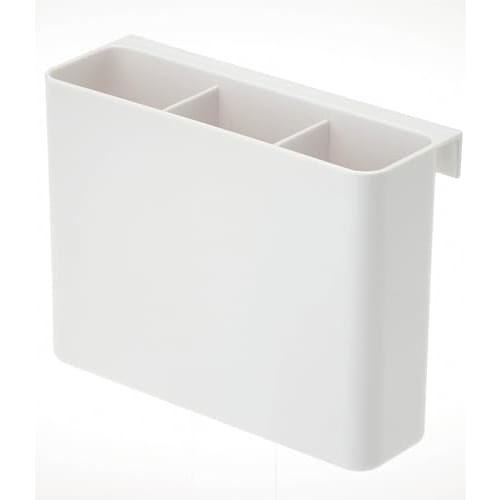 Yamazaki Tosca Dish Drainer Basket, White, Approx. W47 x D33.5 x H20cm, with Cutlery Pocket, 3107