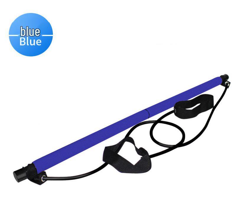 Women's Pilates Bar with Foot Pedal & Elastic Resistance Band for Home Fitness