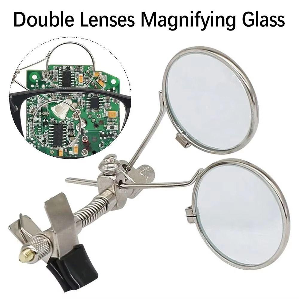 Hands-Free Magnifying Glass 5/10/15X Pocket Magnifier Eyeglass Frame Magnifier Lens  Delicate Work