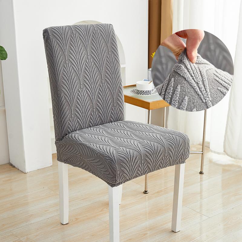 Jacquard Chair Cover Thick Elastic Chair Slipcover Stretch Chair Protector Cover For Dining Room, Kitchen, Party Home Decoration
