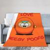 Ich liebe Cheesy Poofs South-Parks Decke Fleece Druck Cartman Multifunktionale Leichte Dünne Überwurfdecke für Zuhause Sofa Tagesdecke