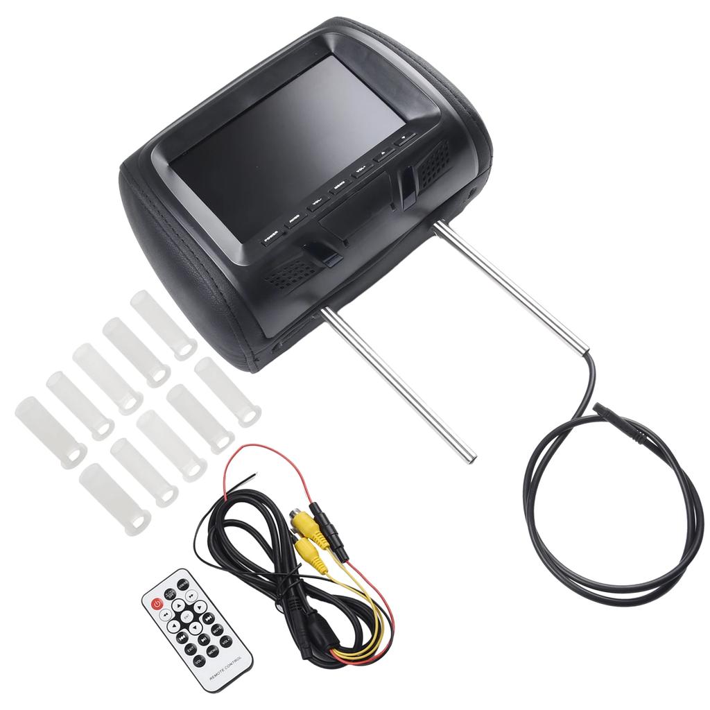 1pc Car 7inch Backrest Multimedia Player MP5 Display Universal Automobile Head Pillow 800*RGB*480 Pixels LED Digital Panel