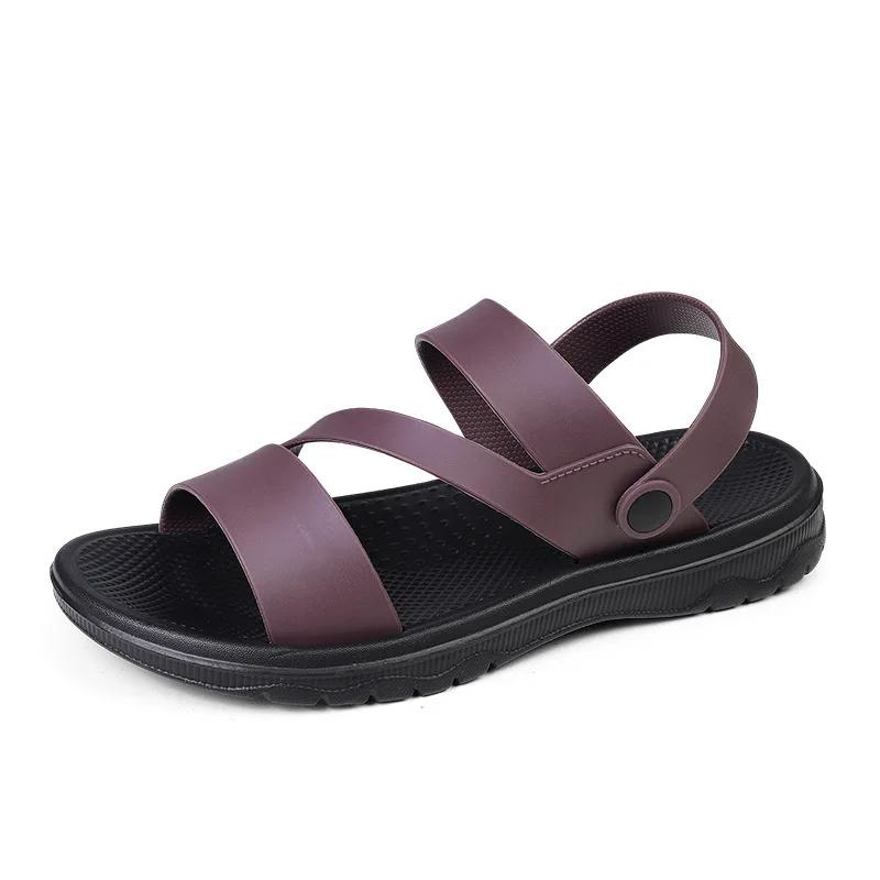 2025Men's Sandals Outdoor Mens Slippers Comfortable Beach Casual Shoes Non-slip Breathable Roman Shoes Flip-Flop Garden Shoes