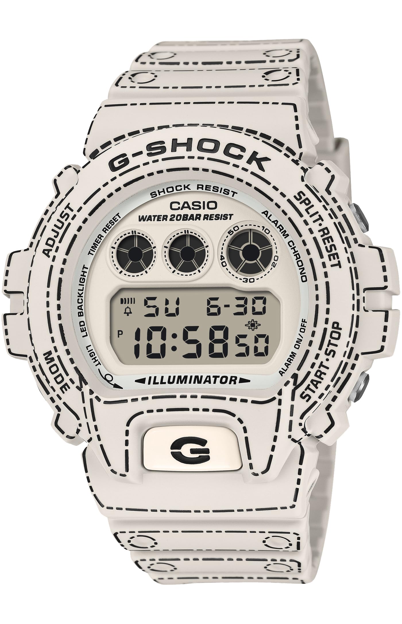 

Casio Сделано в Оригами Сделано с Экологичными Часами G-Shock, Япония, Дизайн, Материалы, DW-6900RGM-5JR, Мужские, Молочно-белый