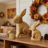 DIY Drawing Wooden Bunny Statue Hand-painted Blank Animal Sculpture  Festive Event