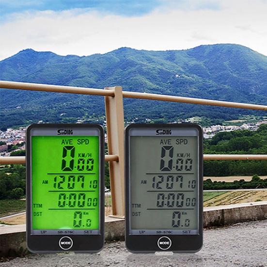 MTB Bike Bicycle Cycling Computer Backlight Dispaly Speedometer Odometer LCD