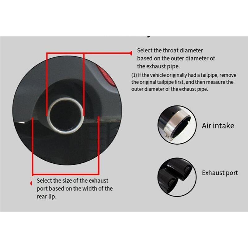 Car Exhaust Pipe Muffler Tip Y Shape Double Exit Carbon Fiber Nozzle Decoration Stainless For BMW Series B