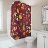 Tu Festive Christmas Shower Curtain Holiday Bathroom Decor Reindeer Snowman Pattern Waterproof Fabric Holiday Home Decor Gift Id