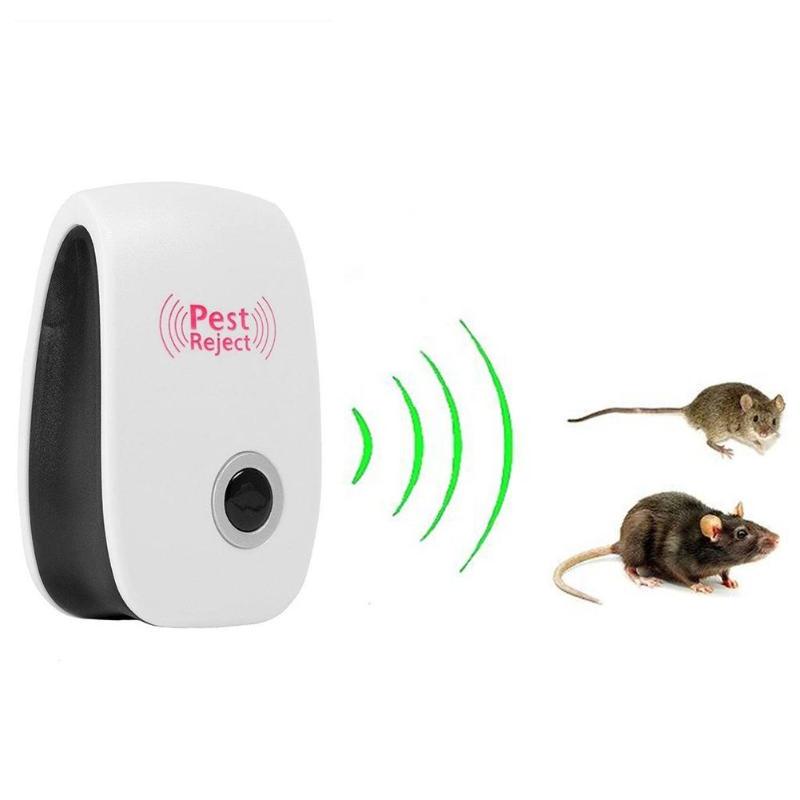 New Electronic Pest Repeller Ultrasonic Rejector Mosquito Rat Repellent EU Plug