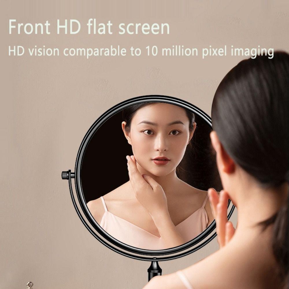 Double Sided Desktop Makeup Mirror Waterproof Swivel Vanity Mirror  Bathroom Use