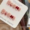 Christmas Bow Tie Velvet Nail Art Stickers - High-End White-Brightening Handmade Fake Nails