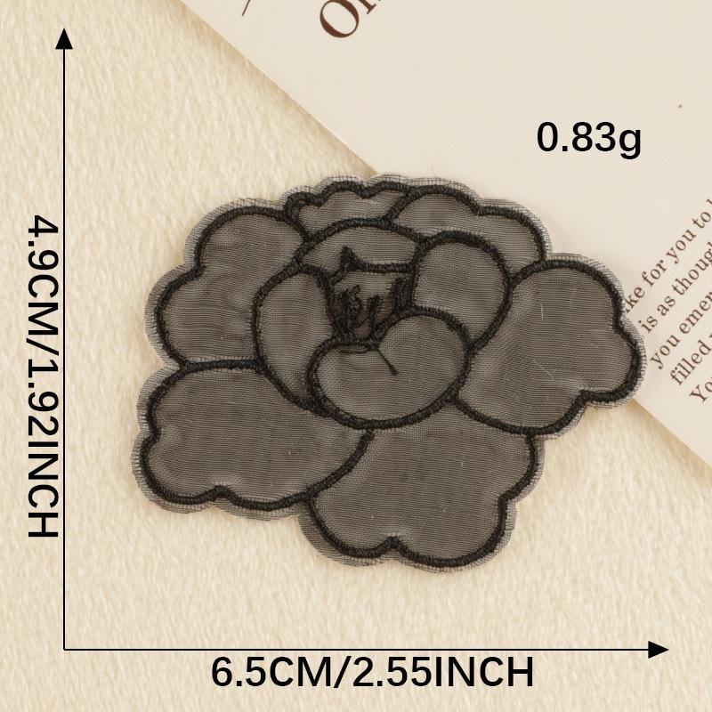 Embroidery Label Self-Adhesive Clothing Accessories Embroidery Sticker Lace Original Ultra-Thin Mesh Down Jacket Patch Sticker Cloth Sticker