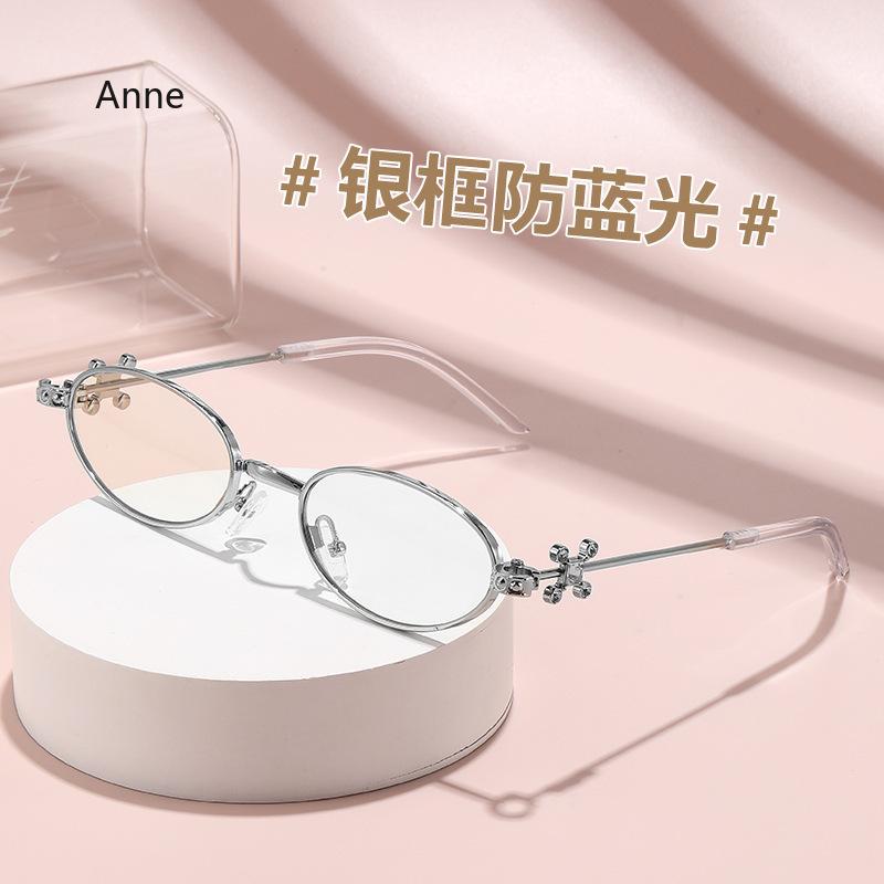

Small Frame Oval Sunglasses Women Luxury Vintage Metal Rhinestone Sun Glasses Fashion Prescription Eyewear For Ladies