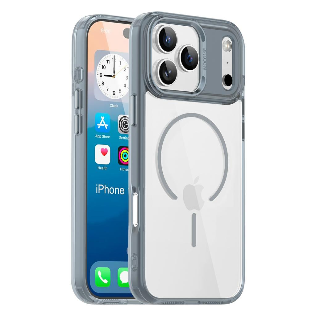 For iPhone 17 Pro Magnetic Case Compatible with MagSafe TPU PC Clear Phone Cover