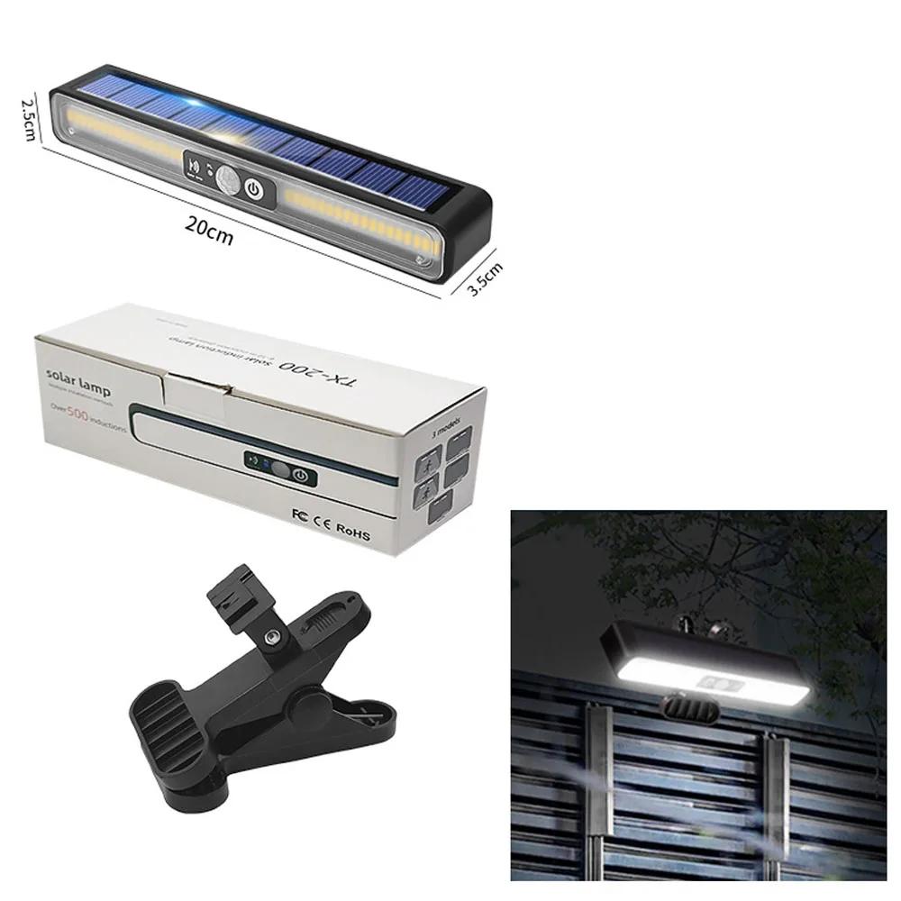 Solar Bewegungsmelderleuchte Außen Wasserdicht Clip-On Zaunleuchte mit 36 LED-Leuchten Tragbare Solar-Sicherheitsleuchte für Zaun Garage