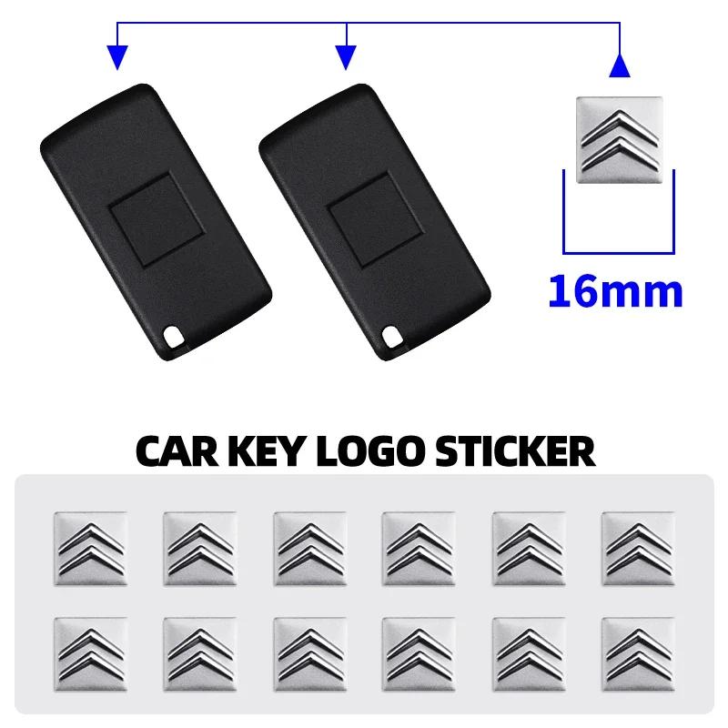 2/5/10 Stück 16mm Fernbedienung Schlüssel Quadrat Emblem Logo Aufkleber Für Citroen C1 C3 C4 C5 C6 2CV VTS Picasso Cross Cactus RD3 C4L DS3 DS4 DS5