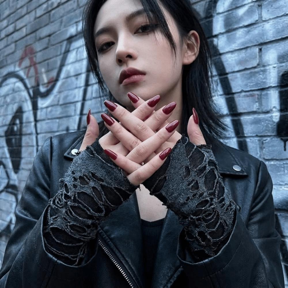 Beggar Halloween Punk Gloves Gothic Style Ripped Gloves Fashion Fingerless Gloves Party