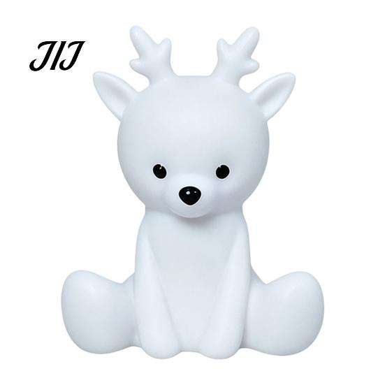 Soft Nursery Lamp for Baby Cute Animal Night Light Kids, Rabbit Bear Deer Cat Dog Room Lighting Sleeping Shape LED Bedside Lamp, Glow Sleep Decorative
