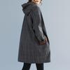 Long sleeve plus size cotton hooded vintage Stripe new in dresses for women casual loose mini spring autumn Winter dress